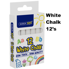          Marlin Kids White chalk 12's                                  